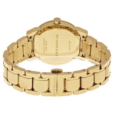 Burberry Women’s Watch Stainless Steel Gold Strap With Gold Dial BU9134 The City 2