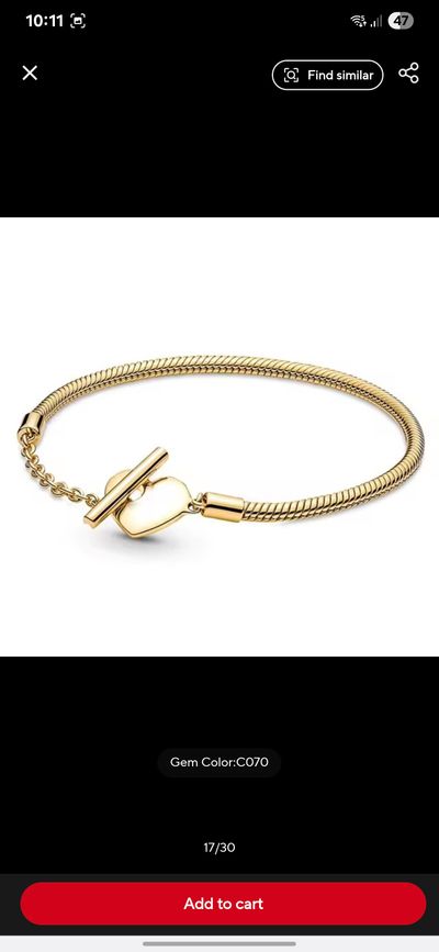 Gold Bracelet With Toggle Clasp