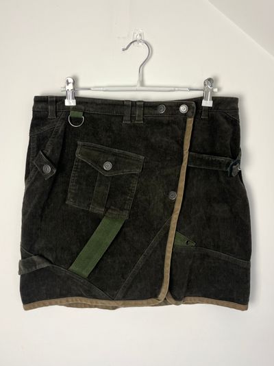 vintage burberry cord utility skirt