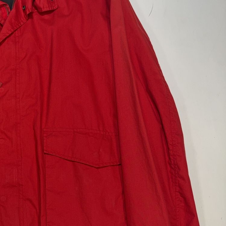 Boneville 19922 Cotton Boating Jacket With Tuck Away Hood Red Jacket image 6