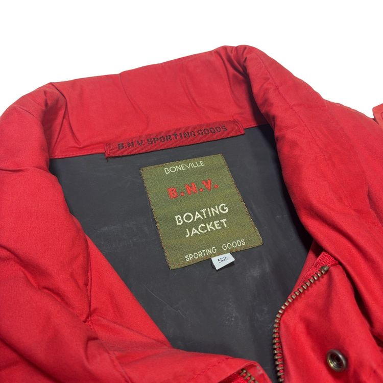 Boneville 19922 Cotton Boating Jacket With Tuck Away Hood Red Jacket image 8