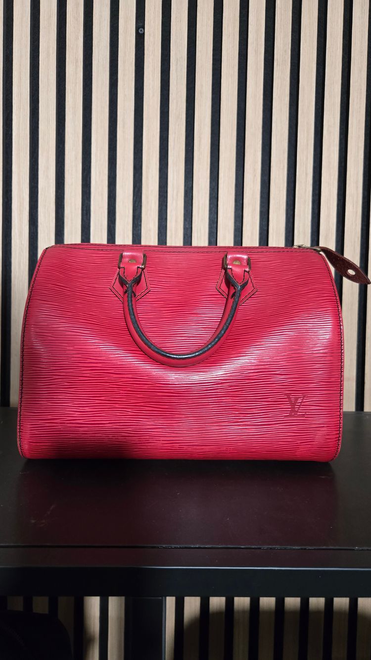 B51 Louis Vuitton Speedy 25 Epi Leather Red