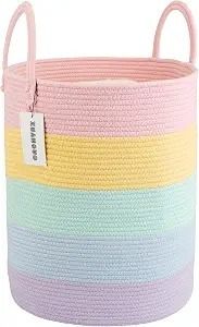 Colorful Striped Storage Basket imagen 1