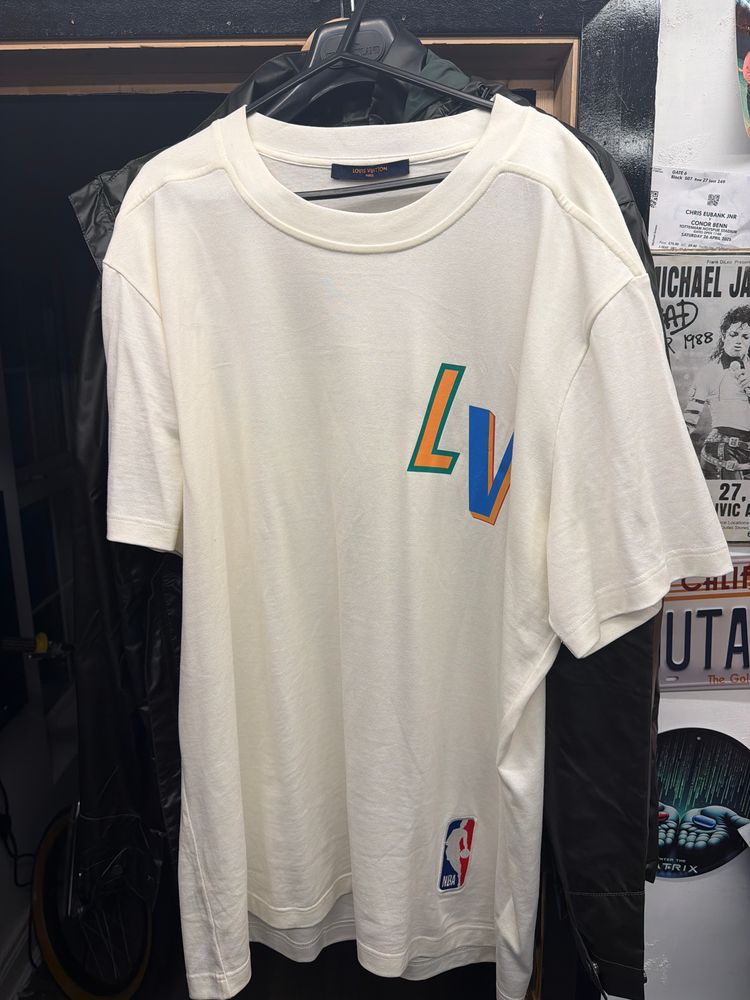 NBA white T-shirt LV 