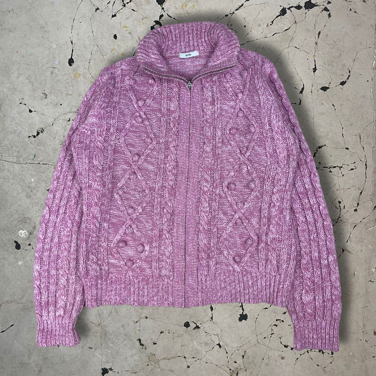 Reclaimed Vintage Vintage Pink Zip Up Knit Jumper product image
