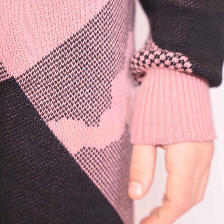 Kids Pink and Black Knit Pants 2