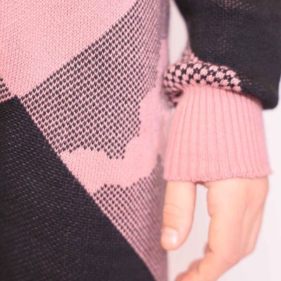 Kids Pink and Black Knit Pants 2