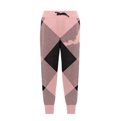 Kids Pink and Black Knit Pants 1