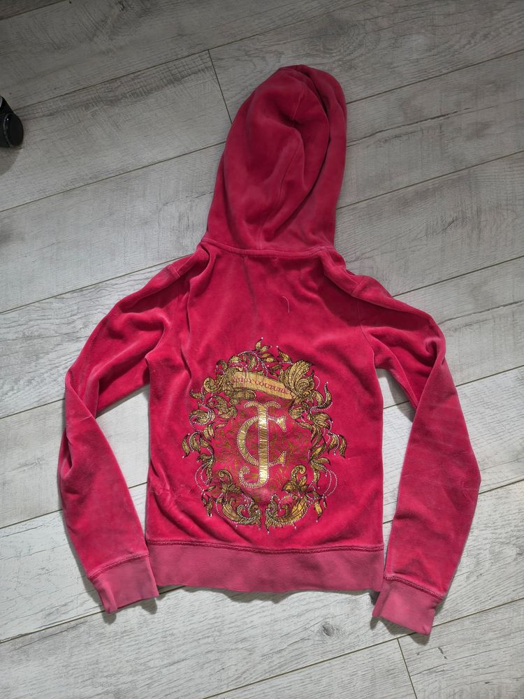Red Hoodie With Gold Decorative Emblem