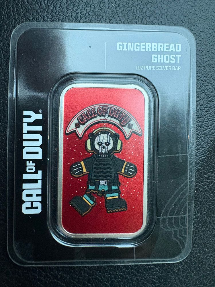 Call Of Duty Gingerbread Ghost 1Oz Pure Silver Bar