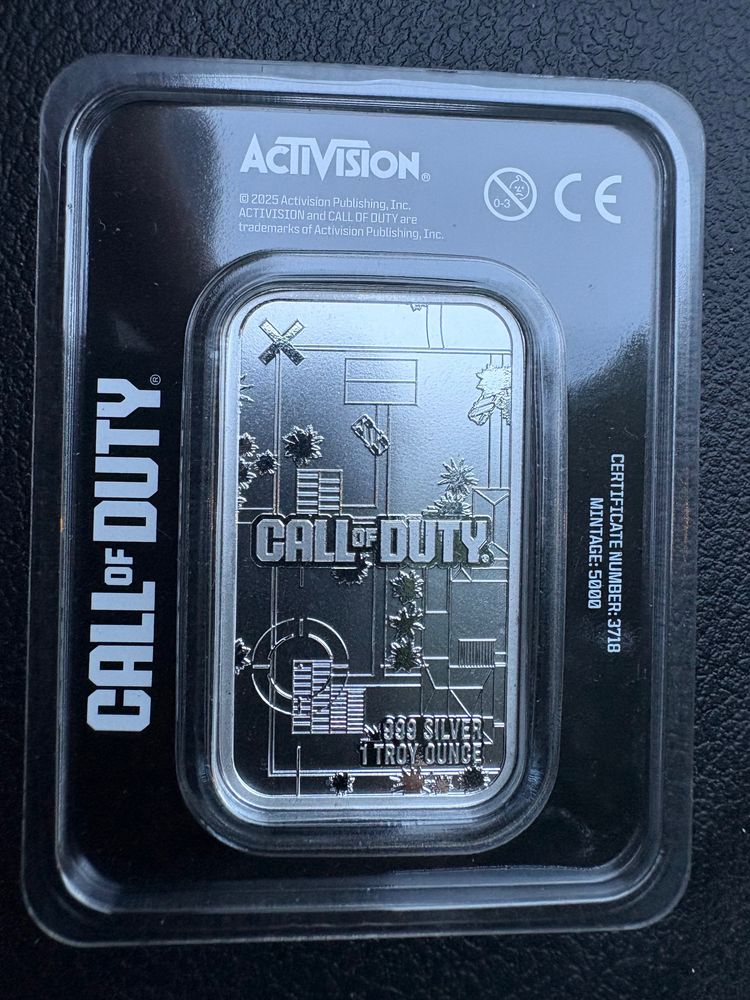 Call Of Duty Gingerbread Ghost 1Oz Pure Silver Bar 2