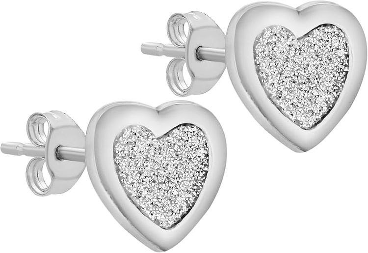 Heart-Shaped Stud Earrings image 5