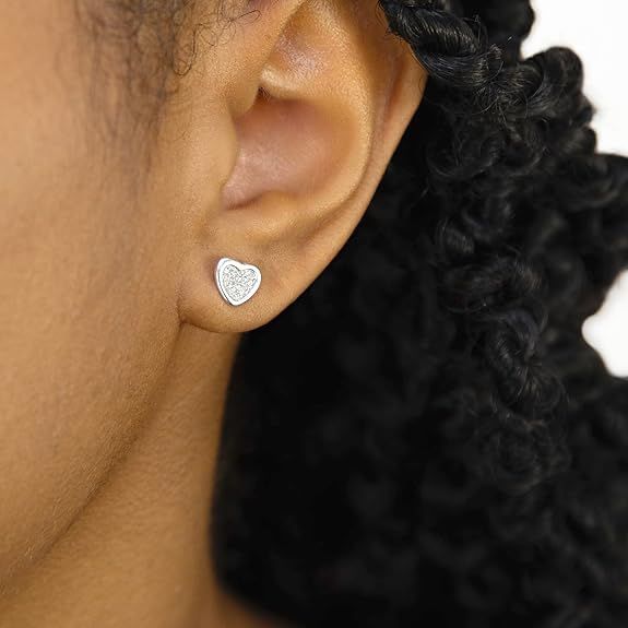 Heart-Shaped Stud Earrings image 2