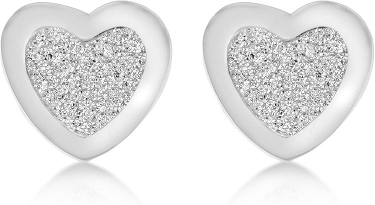Heart-Shaped Stud Earrings image 1