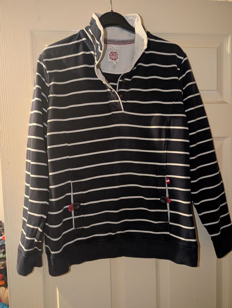 Joules Striped Long Sleeve Pullover-slight mark on sleeve 