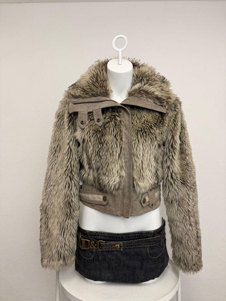Faux Fur Bomber Jacket (UK10)