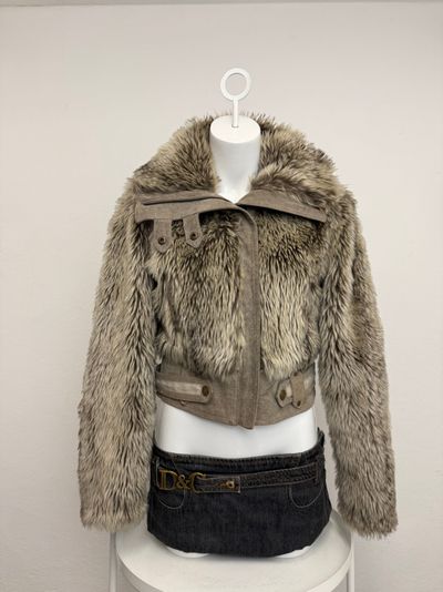 Faux Fur Bomber Jacket (UK10)