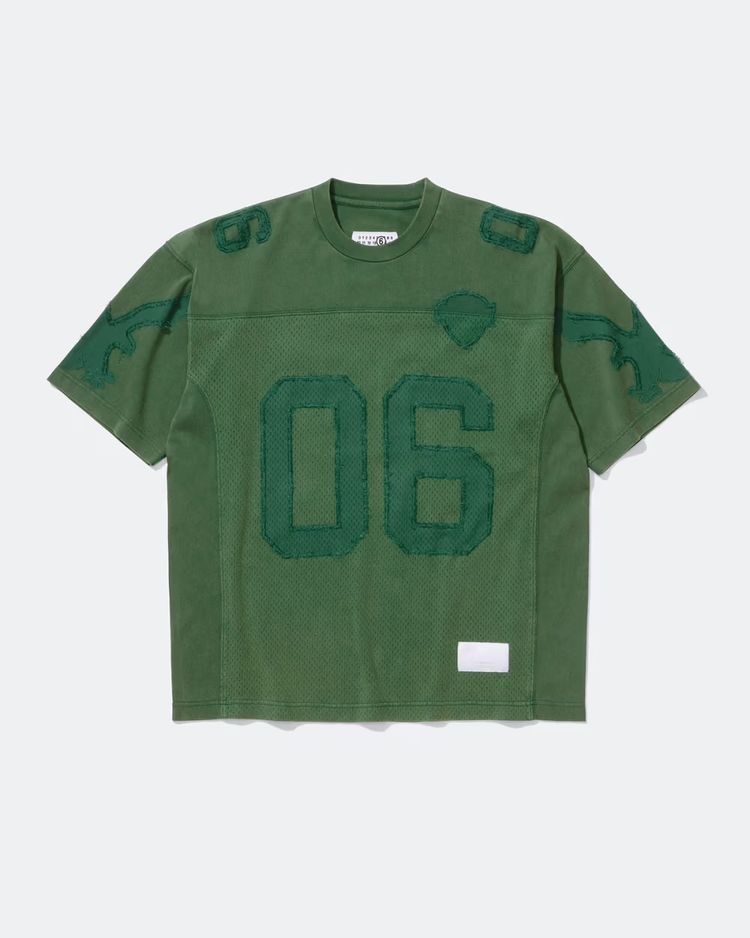 Green Short Sleeve Shirt With Number 06