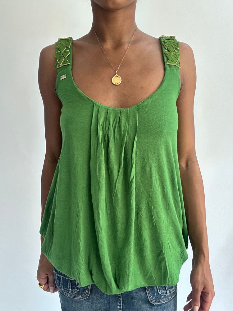 summermaxxing drop | small green miss sixty draped top 5