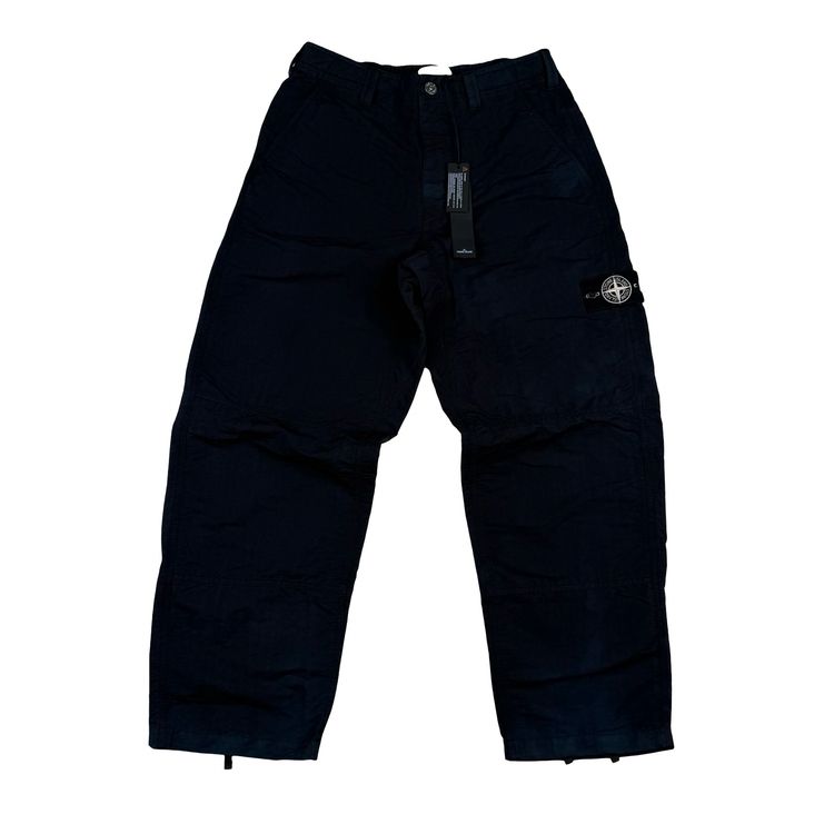 Immagine di Stone Island 2025 Black Naslan TC Corrosion Type LO Trousers - 30 (Small) 1