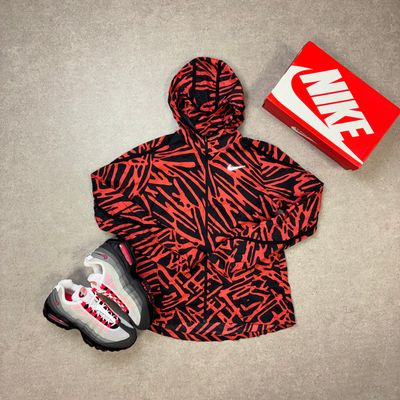 Nike Palm Impossibly Light Running Jacket Red / Black (Copy) 1