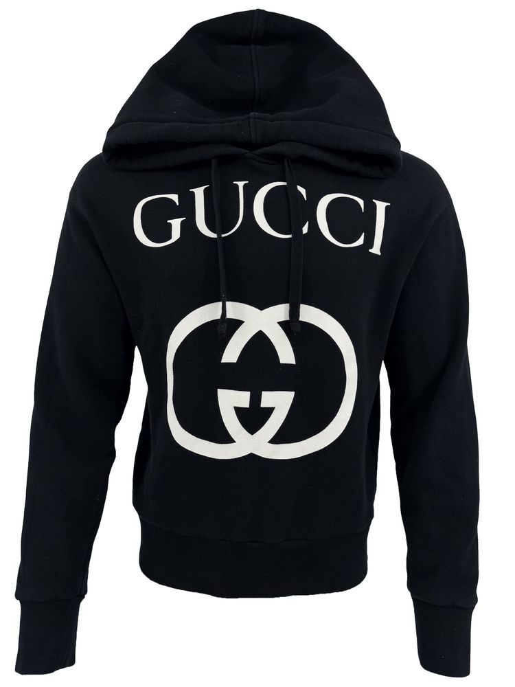 Gucci GG Logo Print Hoodie - Black (451577475)