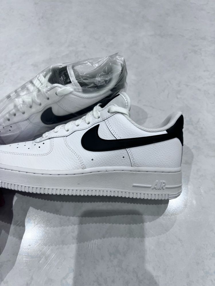 Nike  AF1 white sneakers with black swoosh