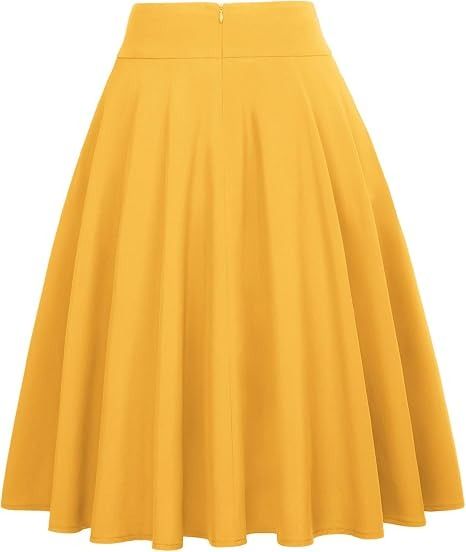 Yellow Midi Skirt With Bow Belt imagen 3