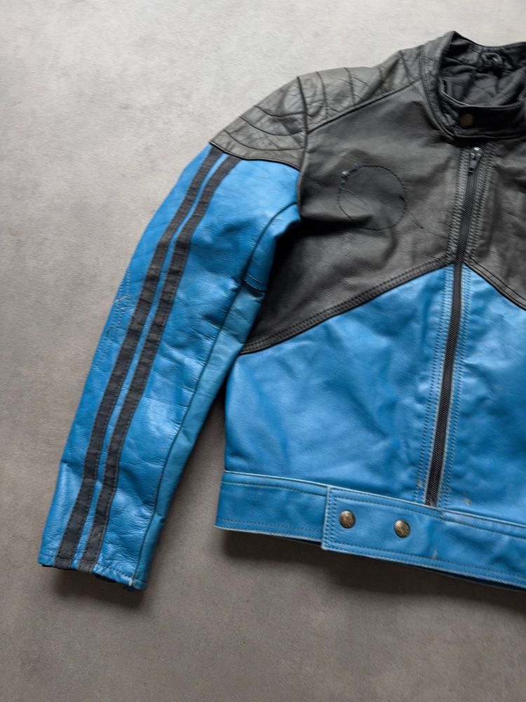 2000s cropped leather jacket (S) 4