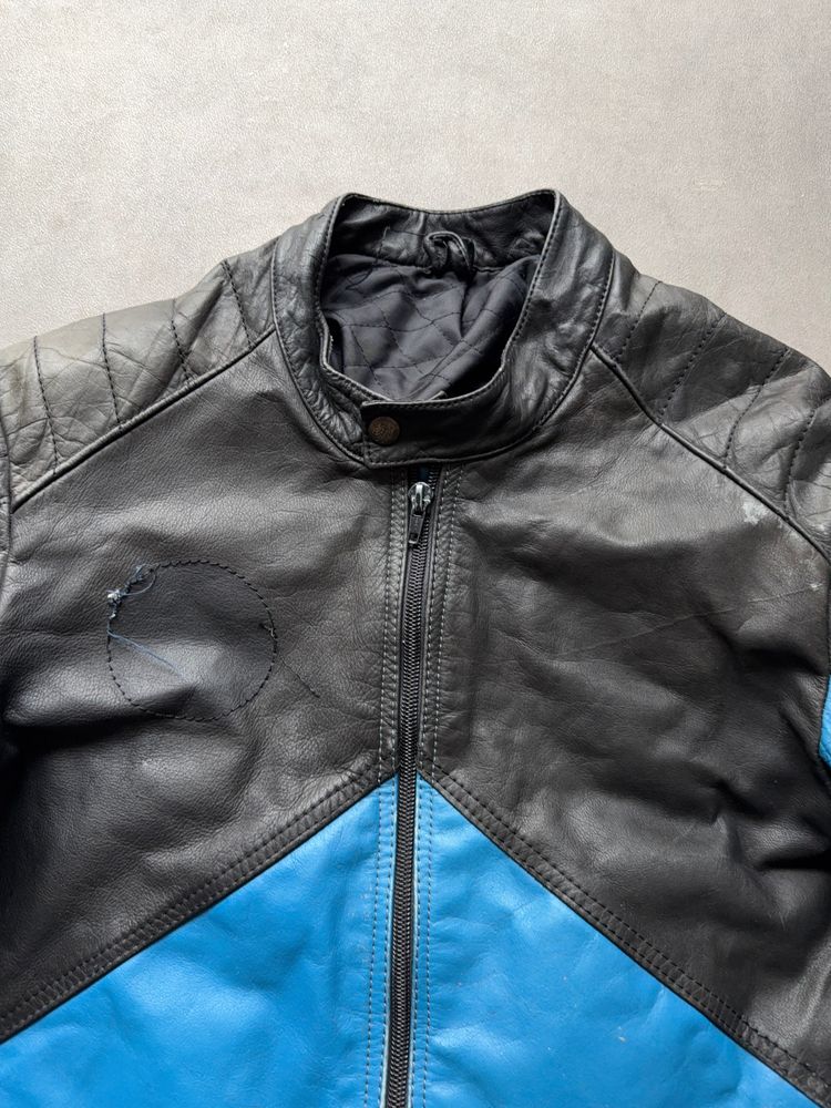2000s cropped leather jacket (S) 7