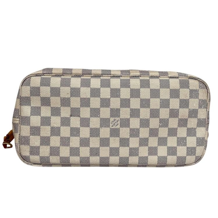 Pre-Loved Louis Vuitton Damier Azur Neverfull PM Canvas/Leather Tote Bag imagen 4
