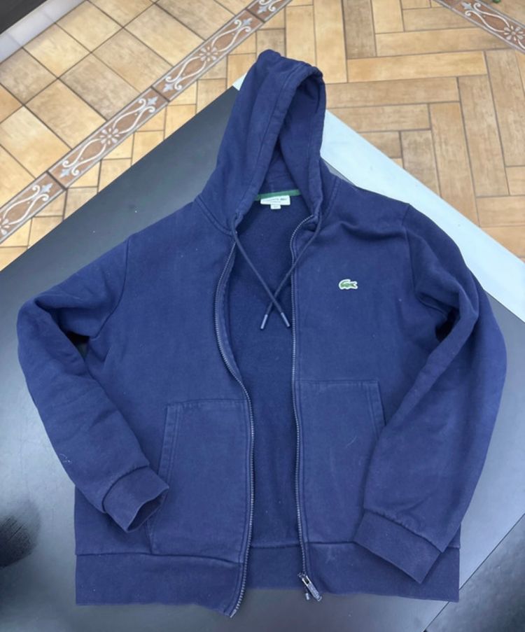 Lacoste Lacoste navy blue zip-up hoodie product image