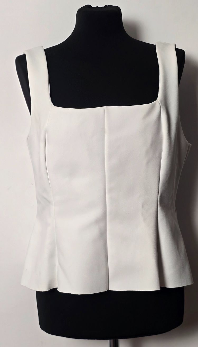 Boohoo White Sleeveless Top