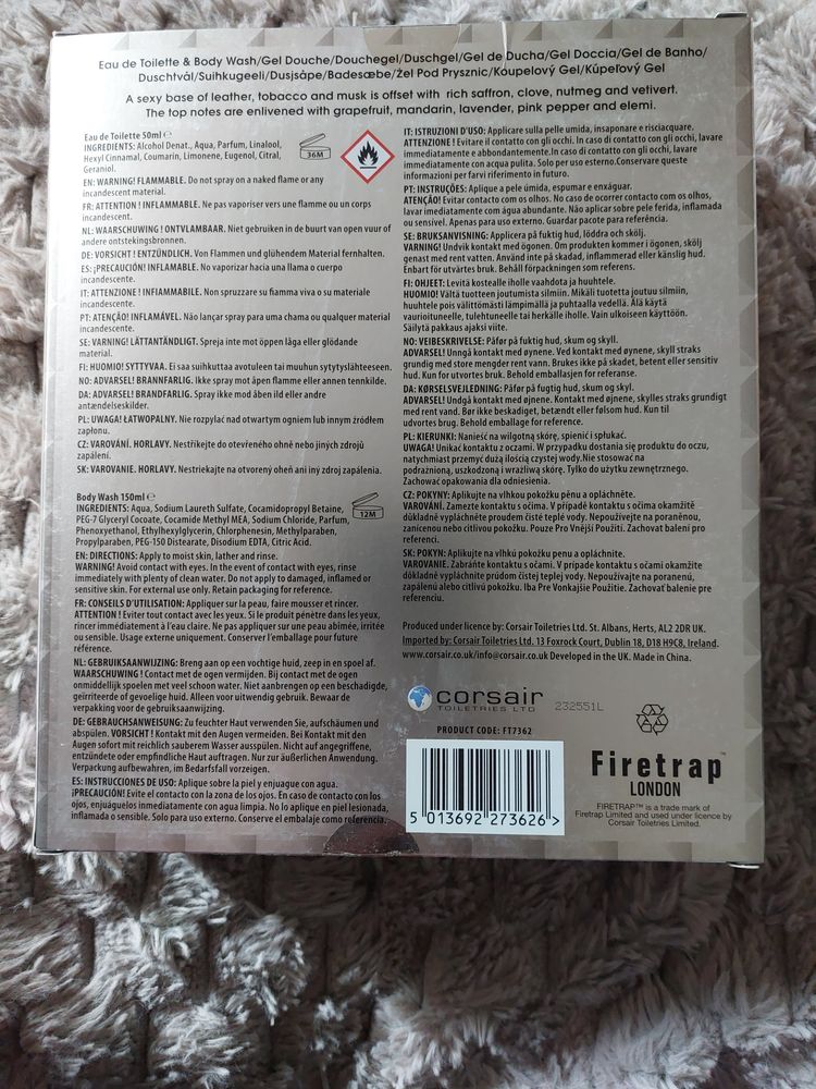 Firetrap Spicefire Eau De Toilette And Body Wash Set image 2
