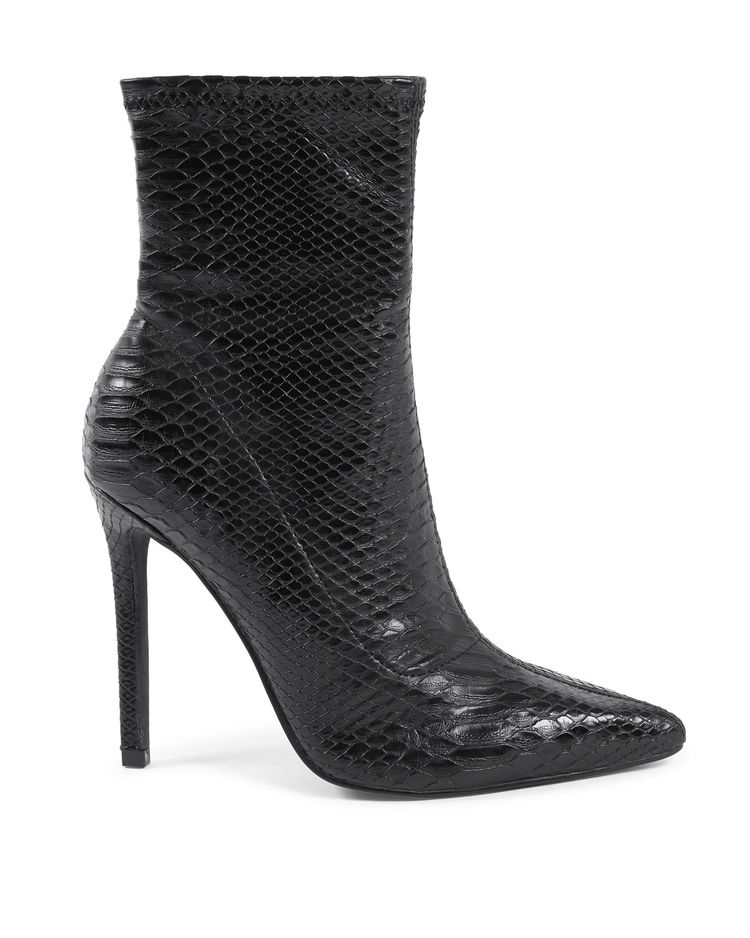 Black High-Heeled Ankle Boots HF006 NERO image 1