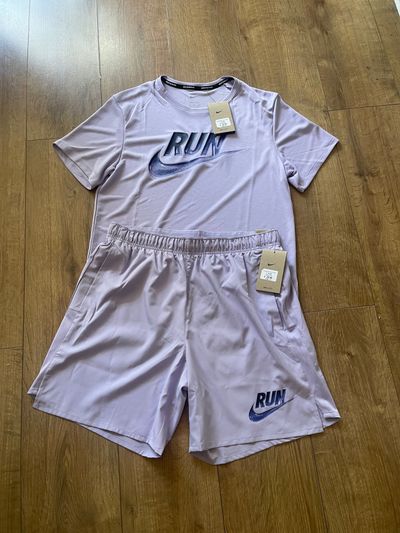 Nike Run Challenger/Miler T-Shirt And Shorts Set
