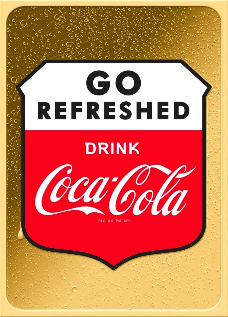 1/500 Gold  'Get Refreshed' Coca cola bar in case