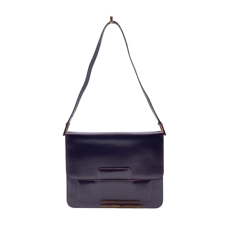 Gucci Vintage Leather Shoulder Bag Flap Shoulder Bag