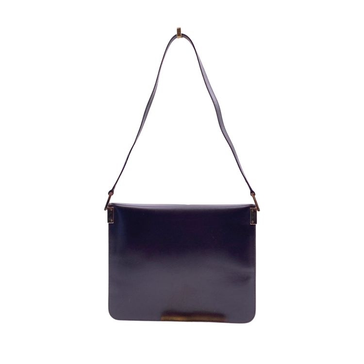 Gucci Vintage Leather Shoulder Bag Flap Shoulder Bag 2