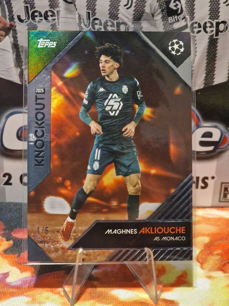 Maghnes Akliouche 1/5   Topps Knockout As Monaco image 1