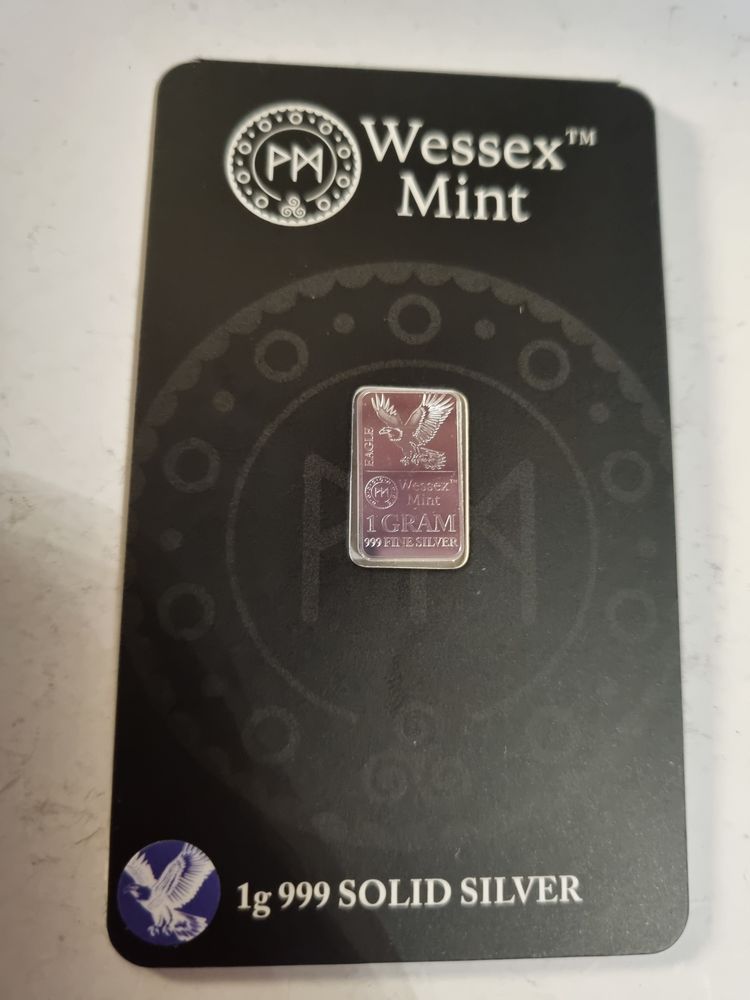 Eagle Wessex Mint 1 Gram Solid Silver Bar
