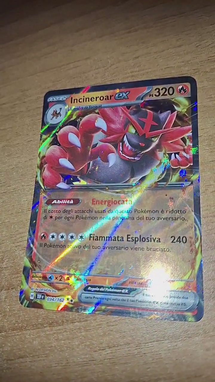 Pokemon Incineroar Ex 034/162 [tef] image 1