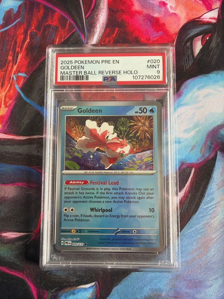 Pokémon Goldeen Master Ball Reverse Holo Card