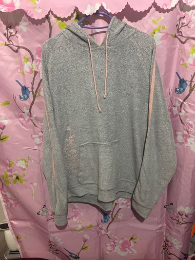 Fat Face Grey Hoodie With Pink Accents