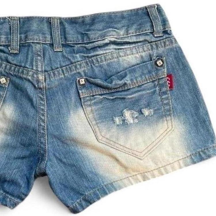 Y2K Denim Mini Shorts low rise size S image 4