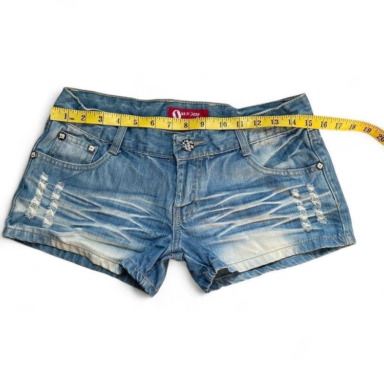 Y2K Denim Mini Shorts low rise size S image 6