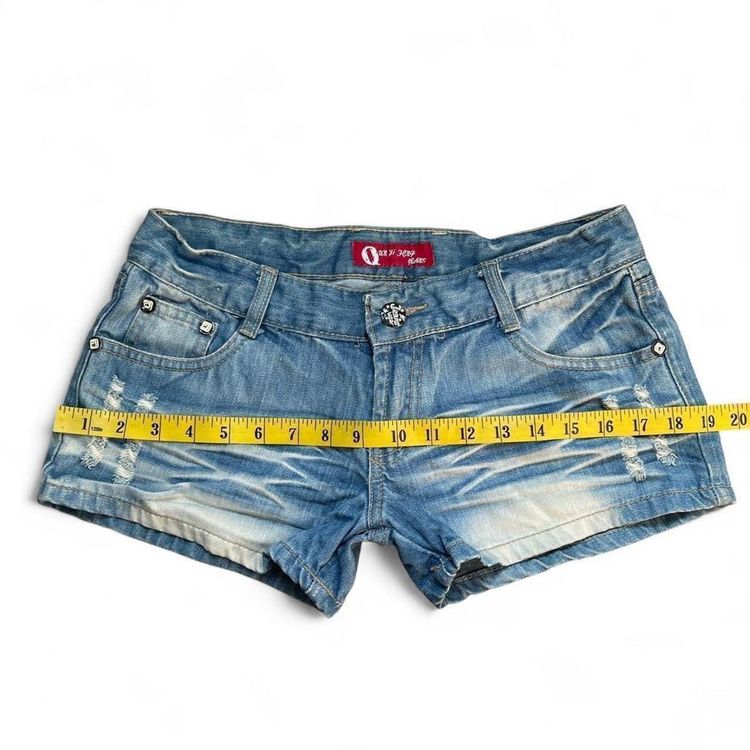 Y2K Denim Mini Shorts low rise size S image 7