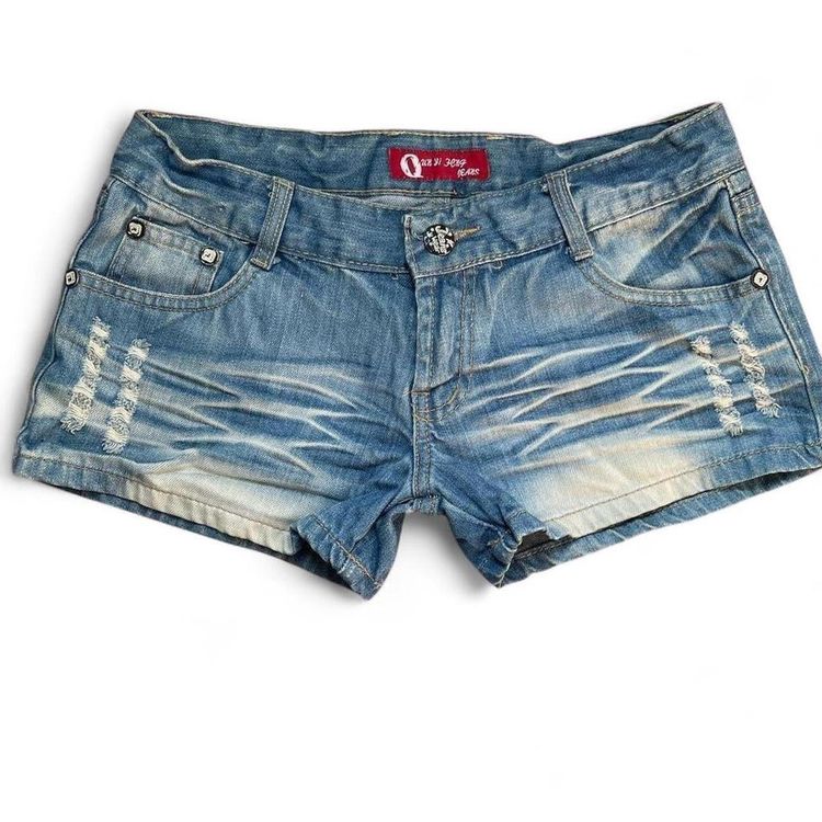 Y2K Denim Mini Shorts low rise size S image 5