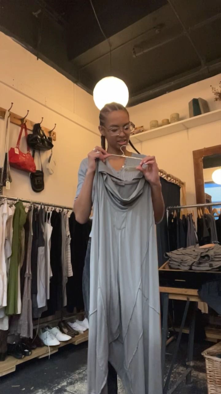 Other khaki dress with cowl neck product image