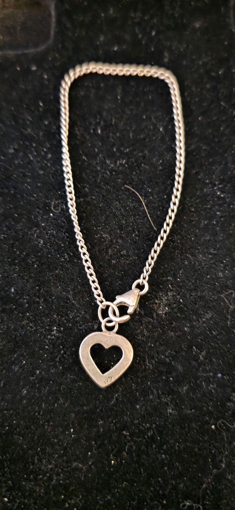 £15). 925 sterling Silver Heart Charm Bracelet
